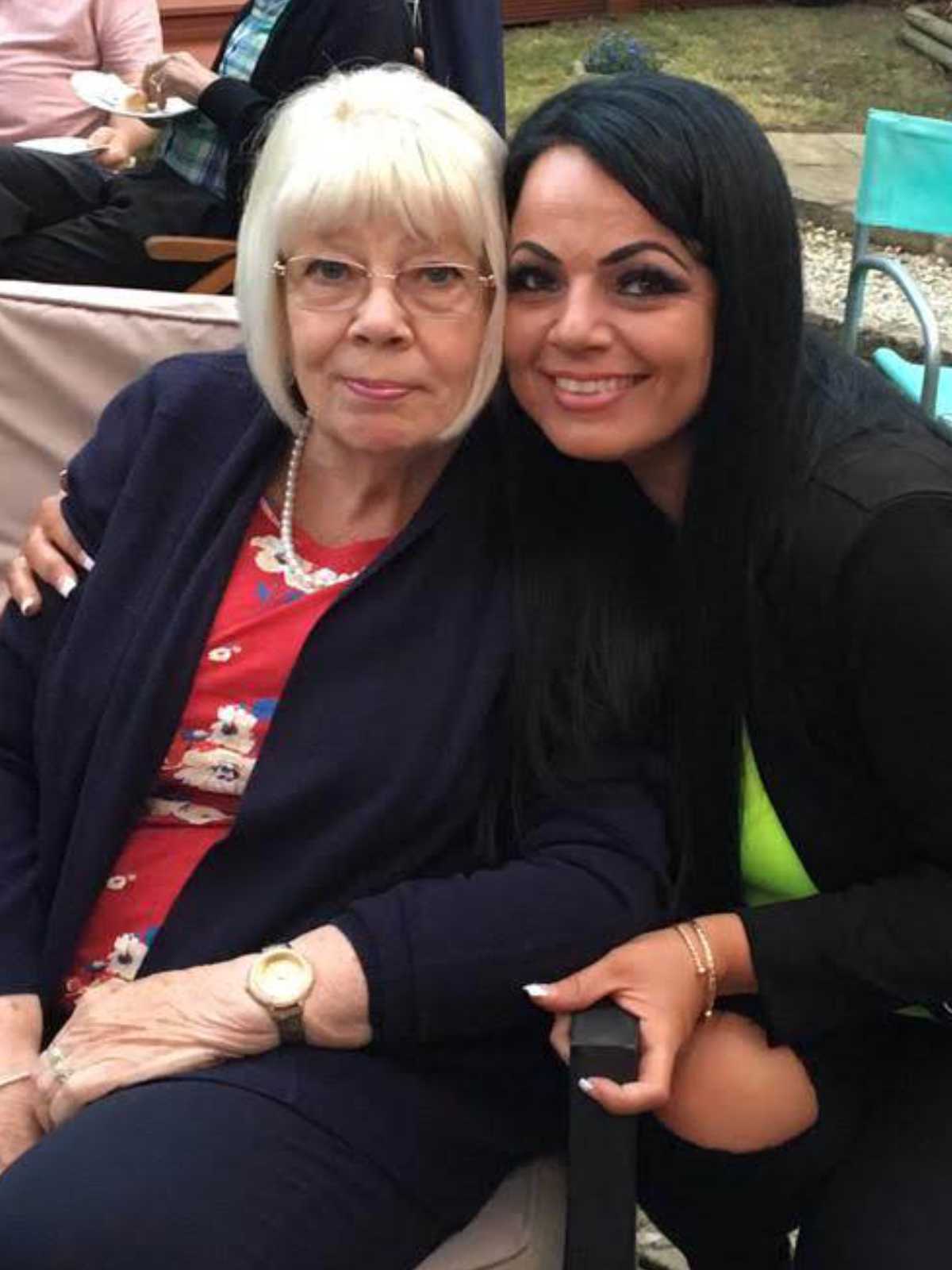 lucy psychic medium and  her mum Irene smiling