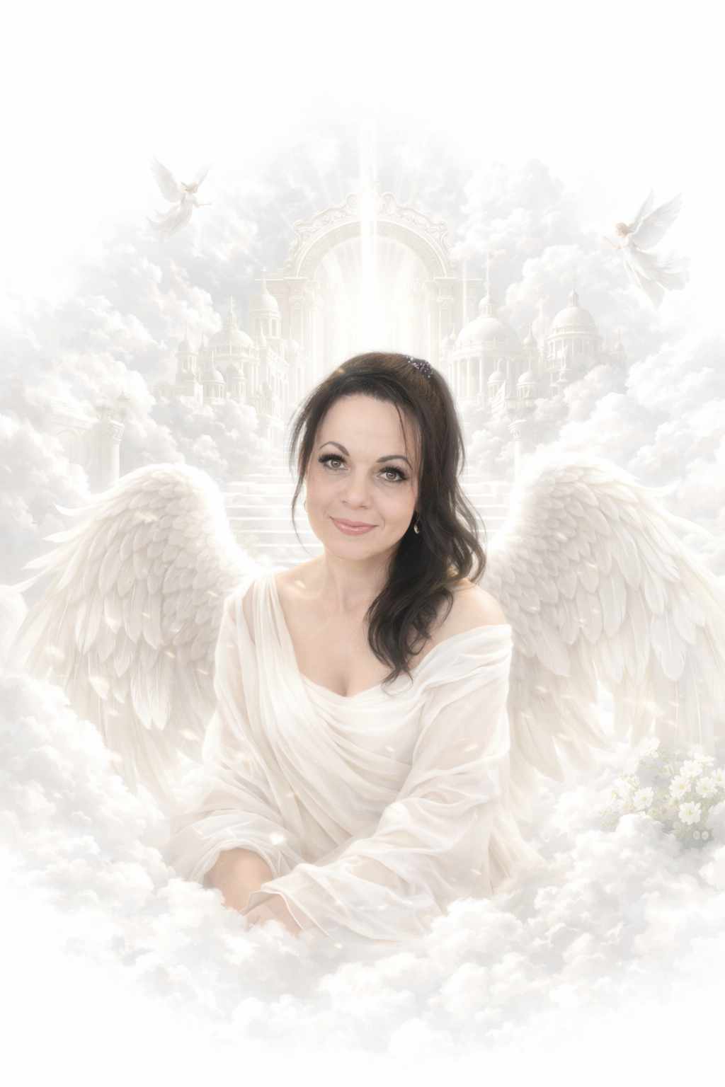 Lucy, a compassionate psychic medium offering gentle spiritual guidance